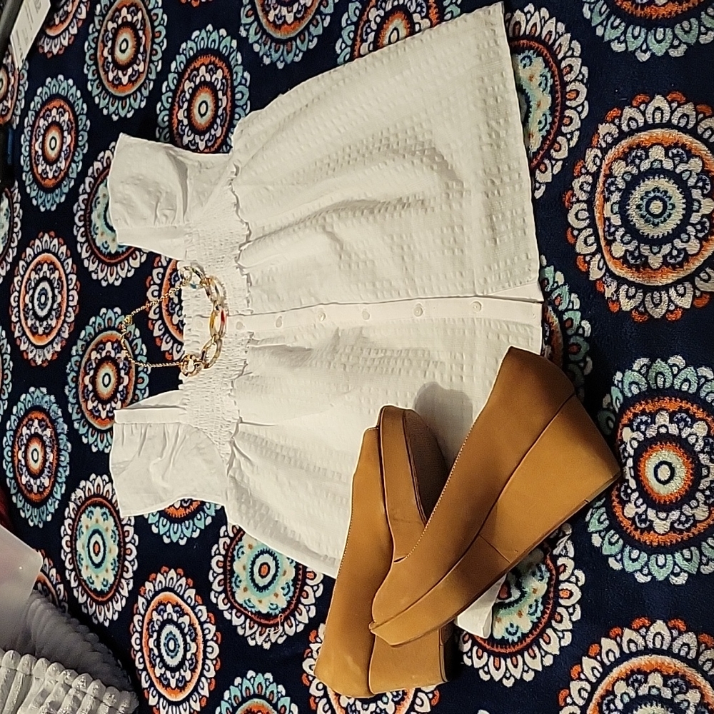 White boho blouse
